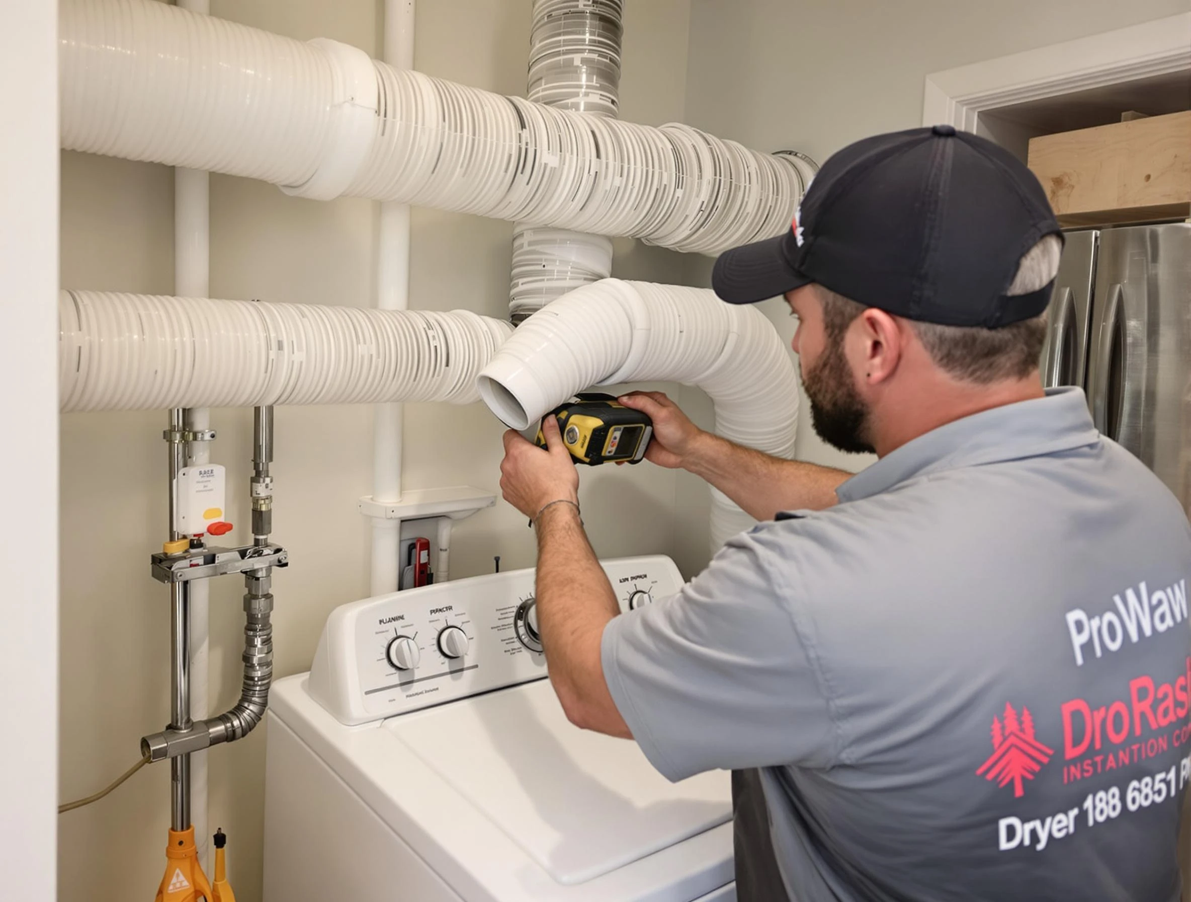 Professional dryer vent hose installation by Dallas Dryer Vent Cleaning in Dallas